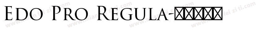 Edo Pro Regula字体转换